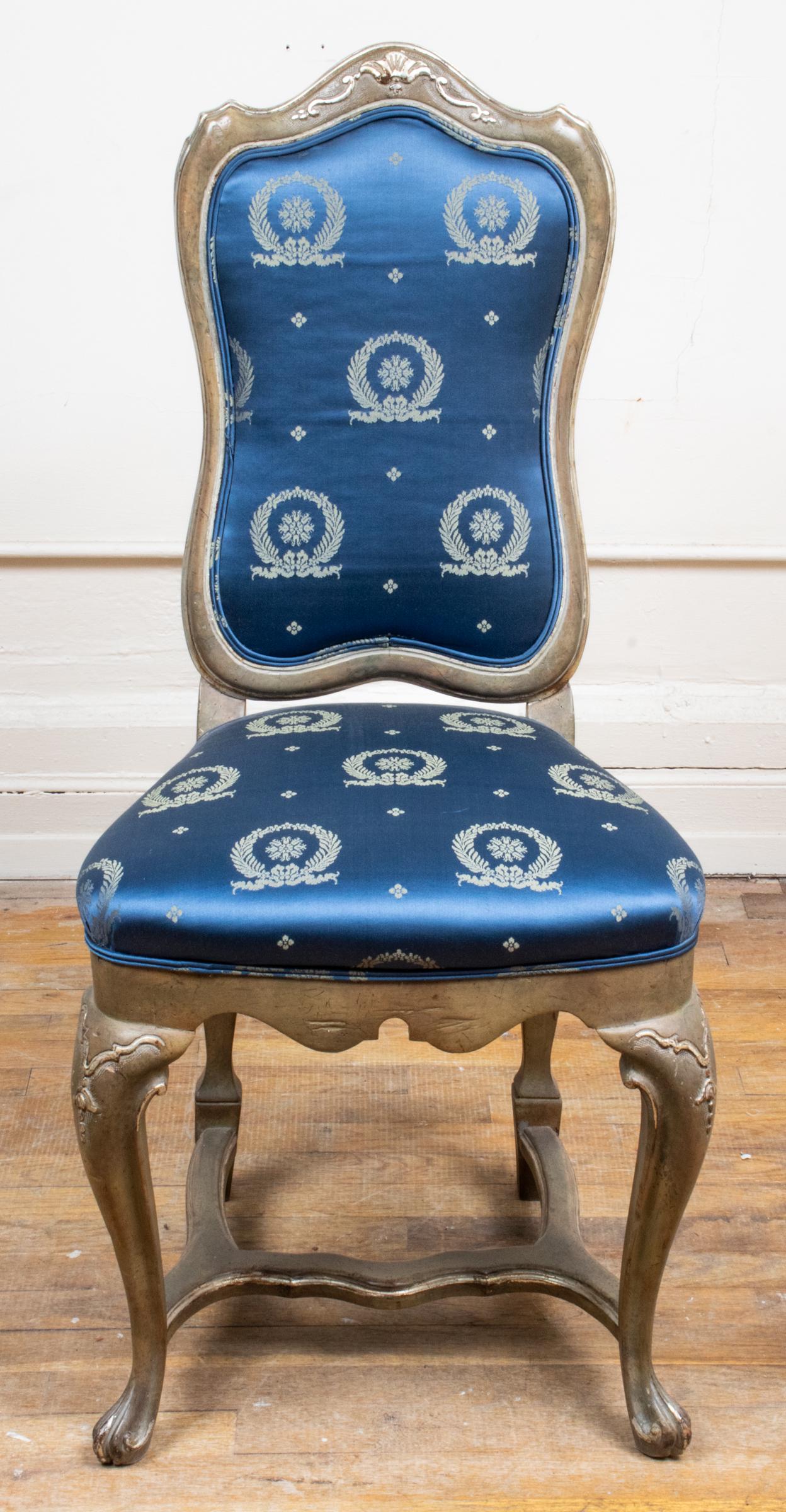 Italian Rococo Style Upholstered Side Chair (1 of 6)