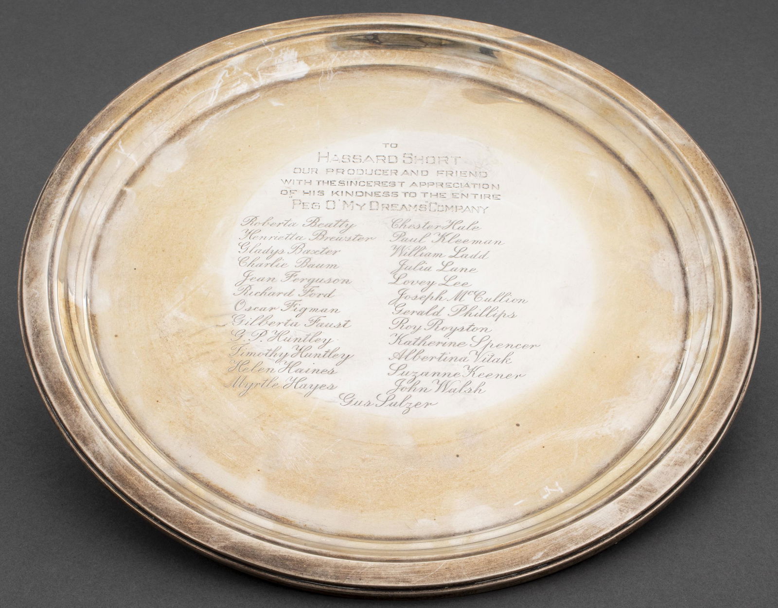 Reed & Barton Silver Presentation Plate (1 of 5)