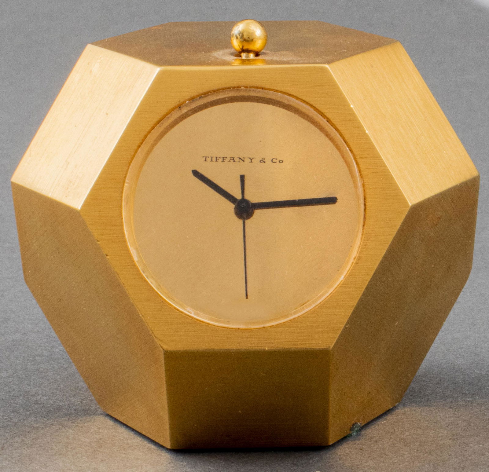 Tiffany & Co. Bronze Geometric Desk Clock (1 of 5)