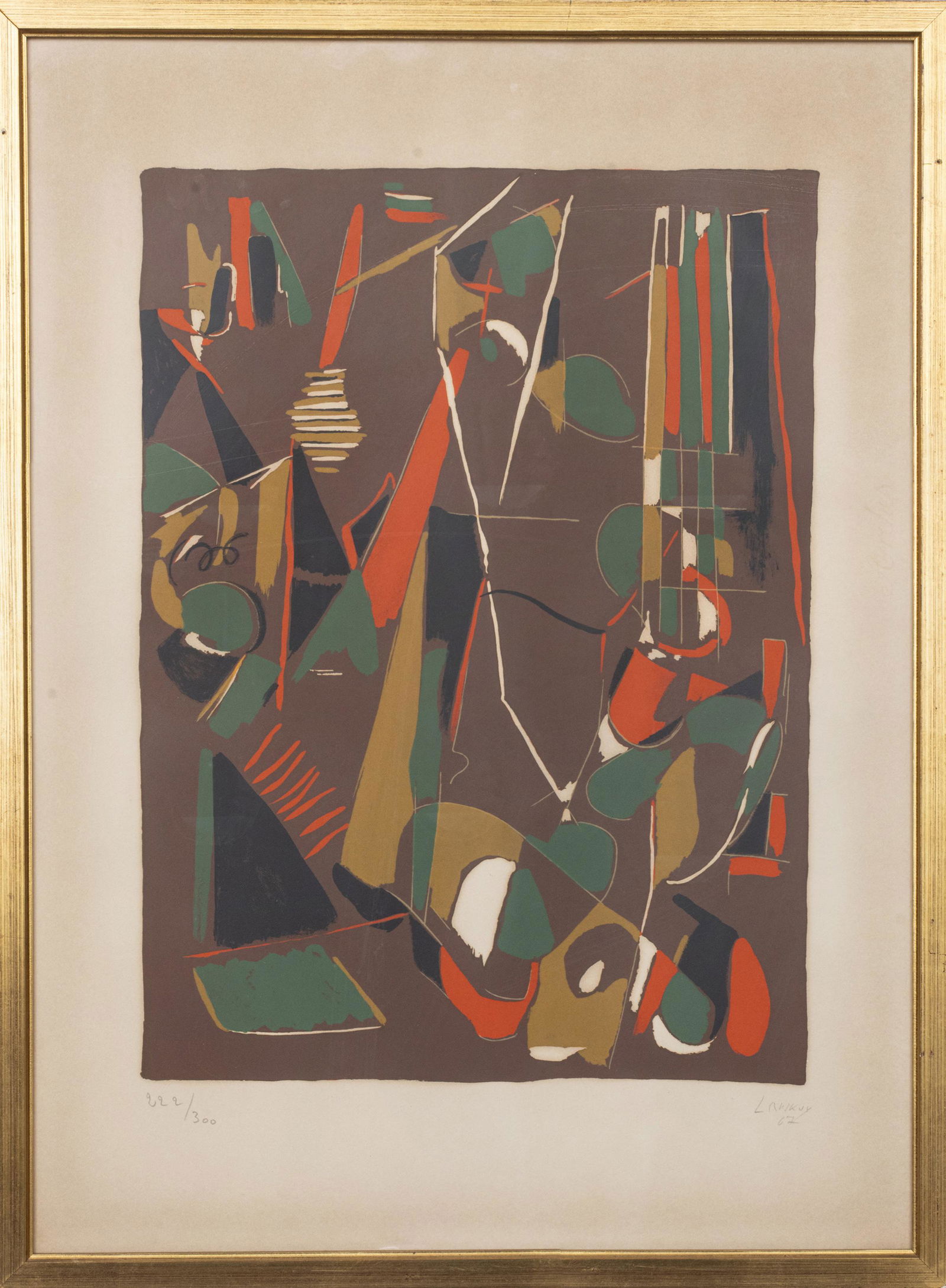 Andre Lanskoy Abstract Lithograph on Paper, 1962 (1 of 13)