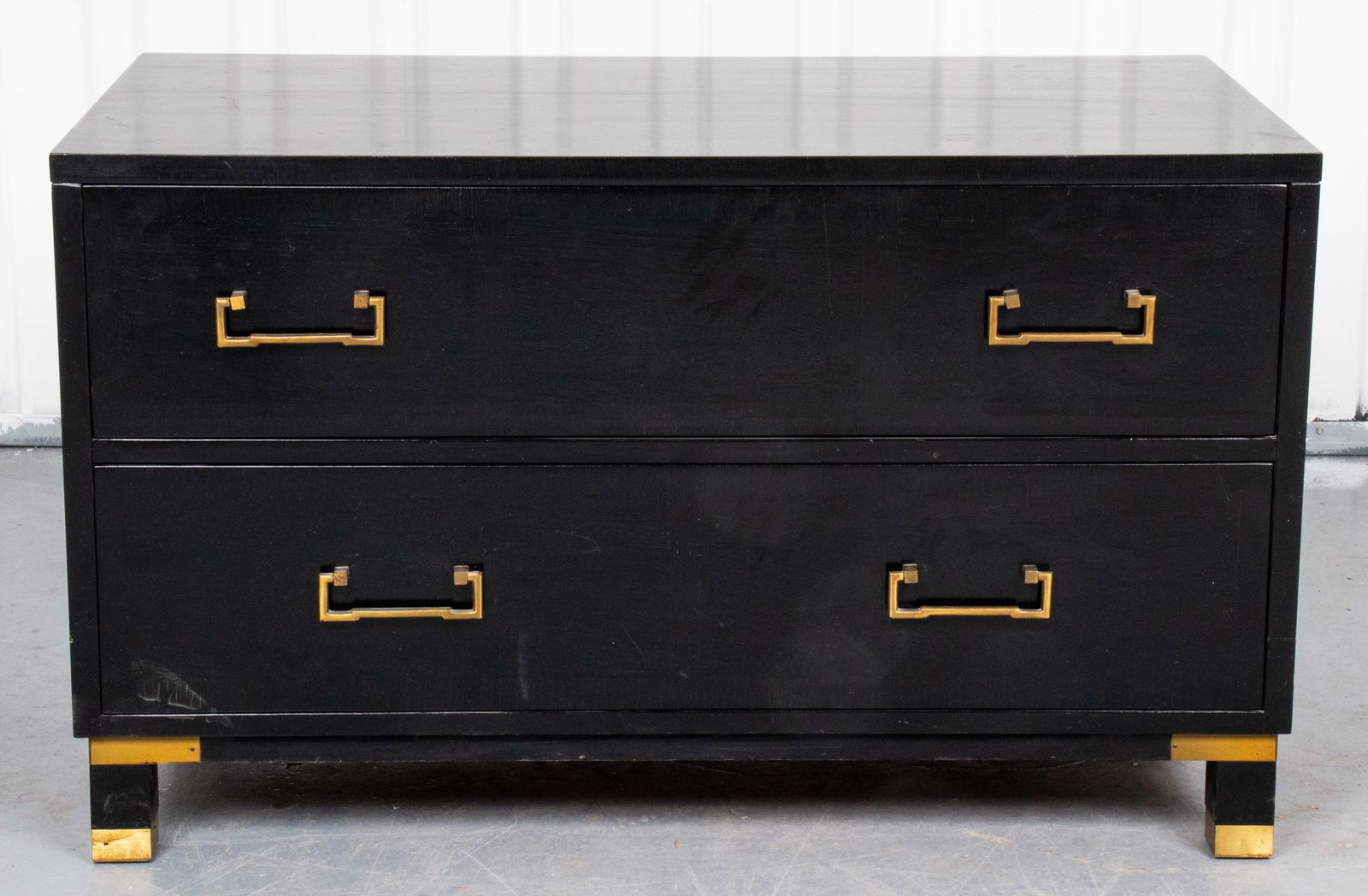 Baker "Milling Road" Ebonized Chest of Drawers (1 of 9)
