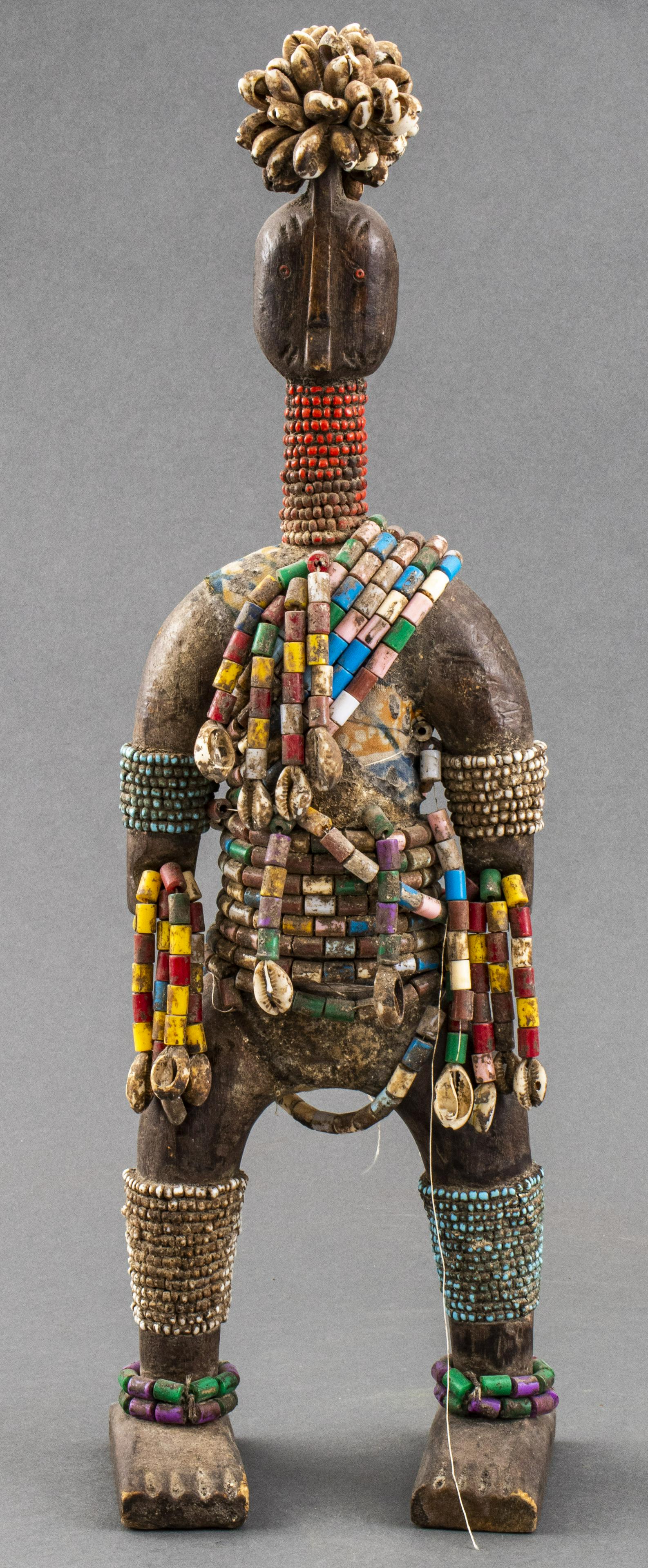 African Namji Carved Wood Doll W Beads, Cameroon (1 of 13)