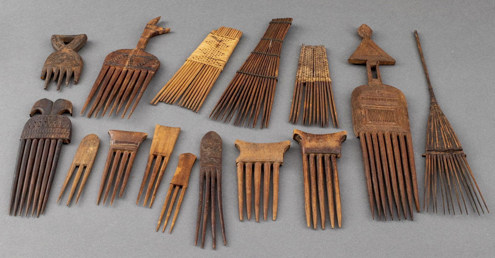 Assorted African Wood Hair Combs, 15 (1 of 10)