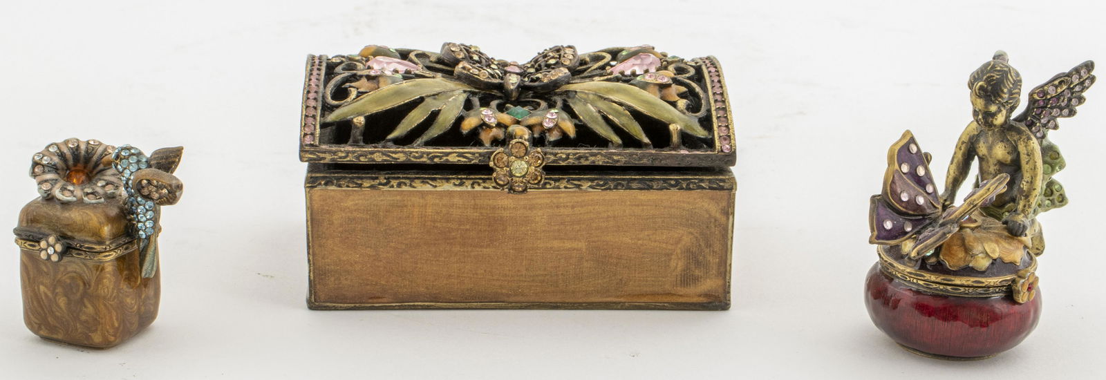 Jay Strongwater Enameled Metal Trinket Boxes, 3 (1 of 12)