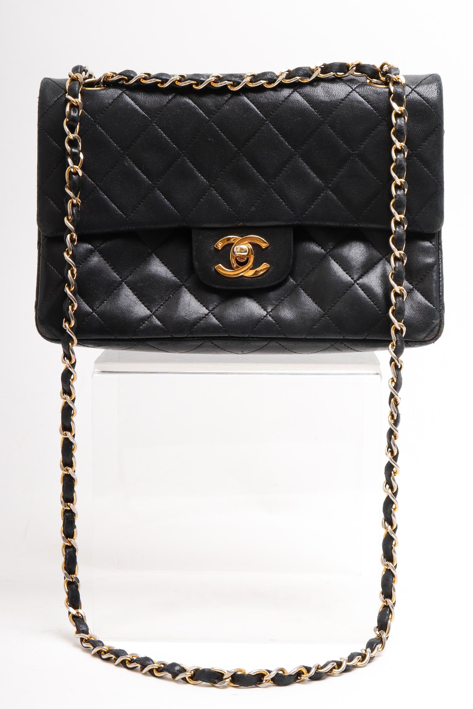 Chanel Vintage Black Quilted Leather Handbag (1 of 8)