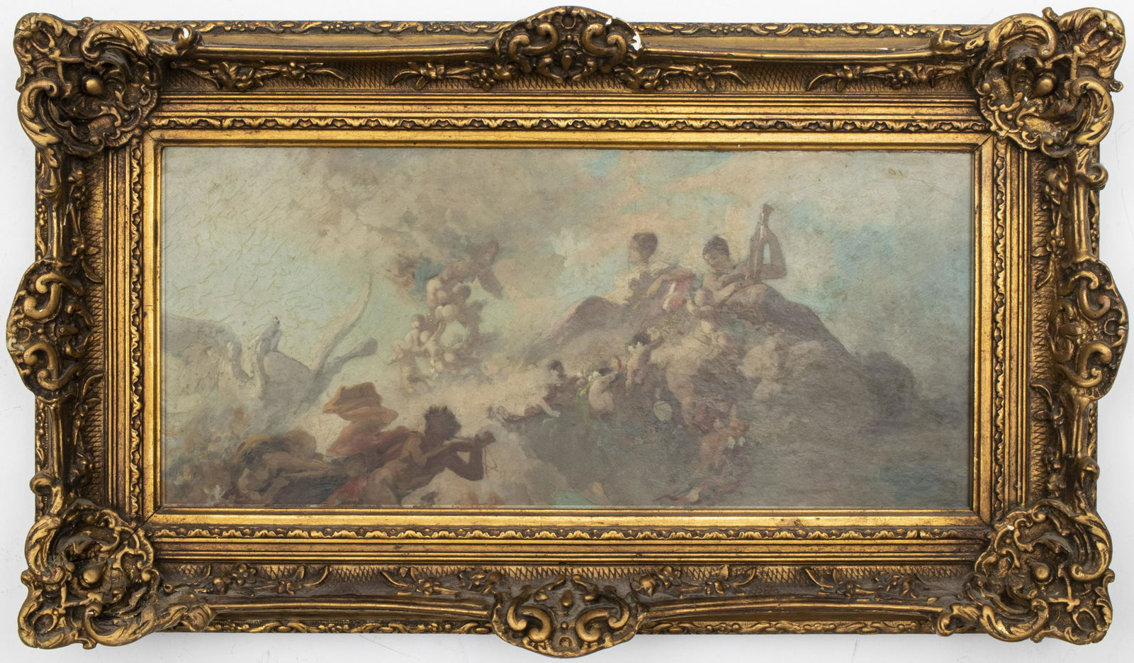 Luigi Loir "Mythological Scene" Oil on Board (1 of 12)