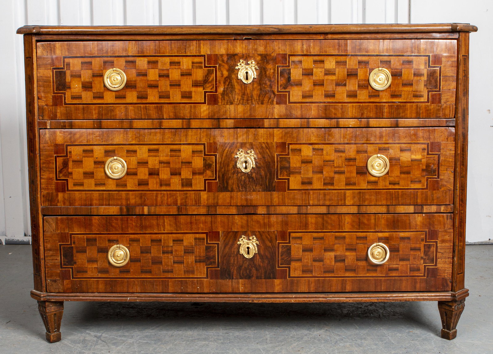 Italian Neoclassical Parquetry Commode (1 of 12)