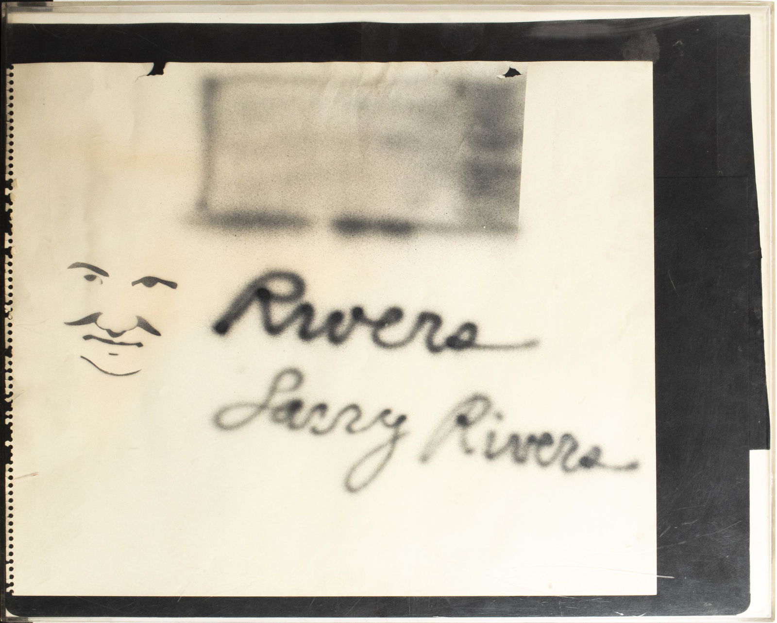 Larry Rivers "Rivers" Stencil And Airbrush Drawing (1 of 5)