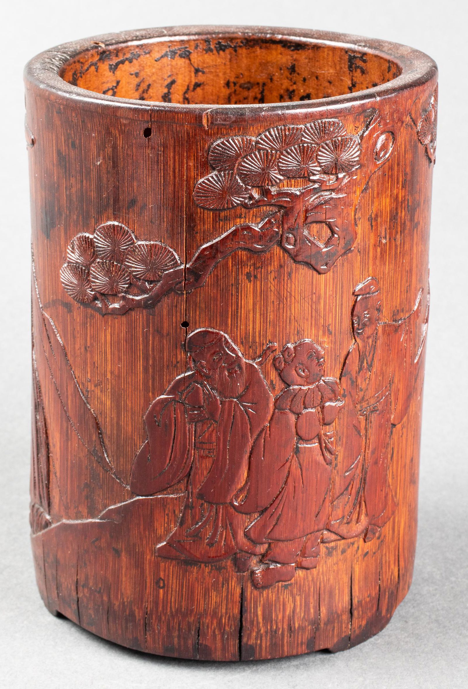 Chinese Carved Bamboo Brush Pot (1 of 13)