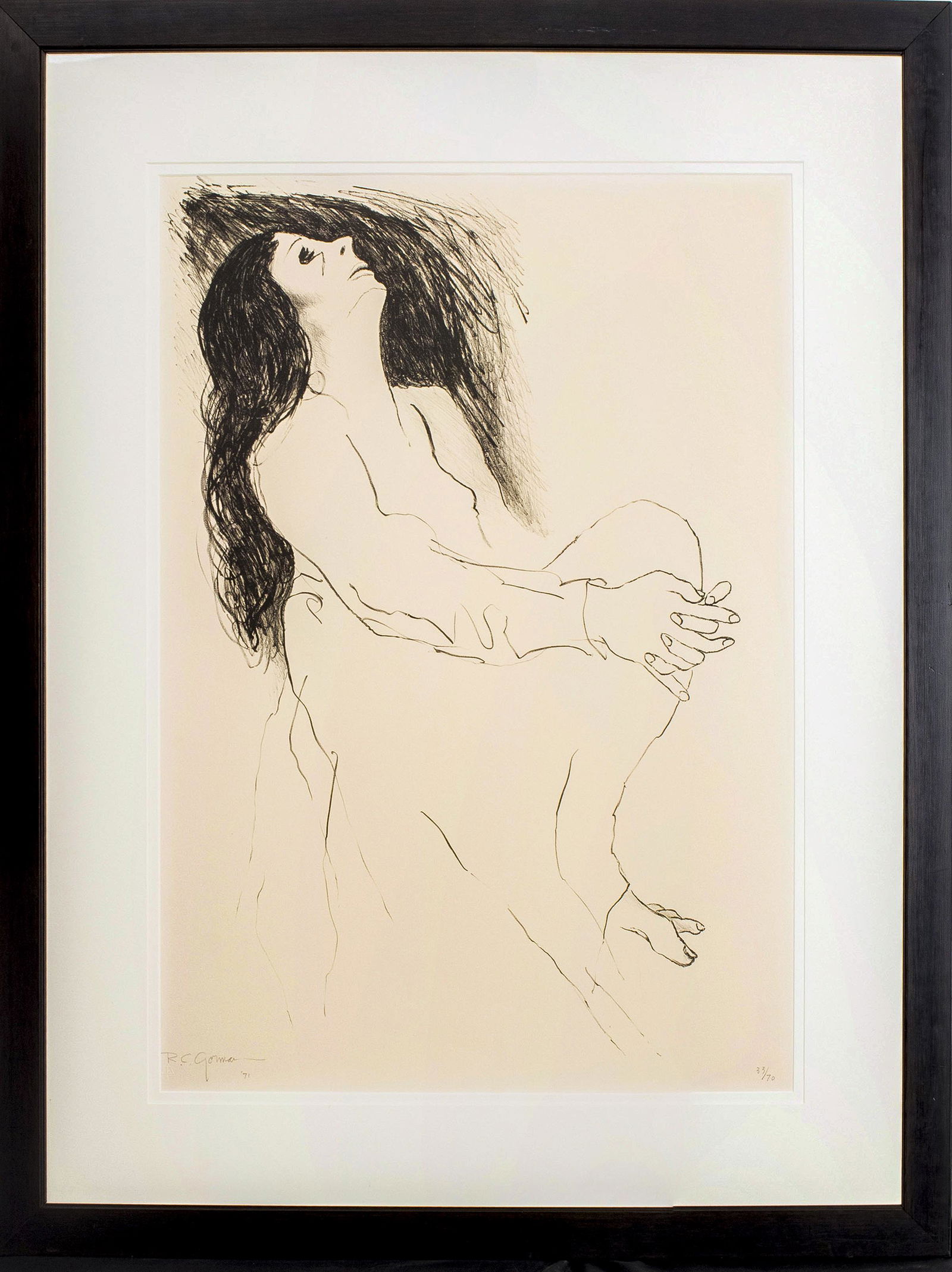 R.C. Gorman "Seated Woman" Lithograph on Paper (1 of 6)