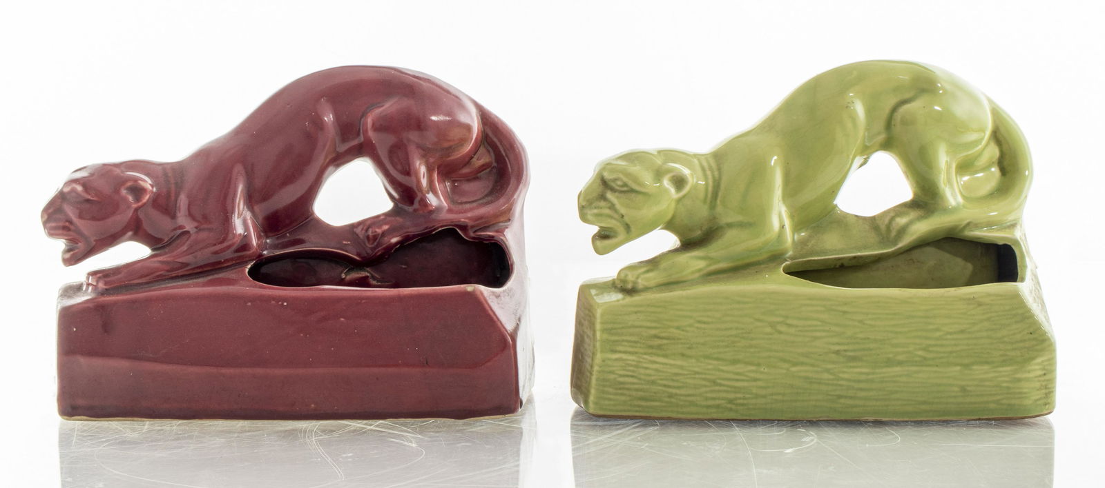 Vintage Ceramic Panther Television Lamps, 2 (1 of 7)