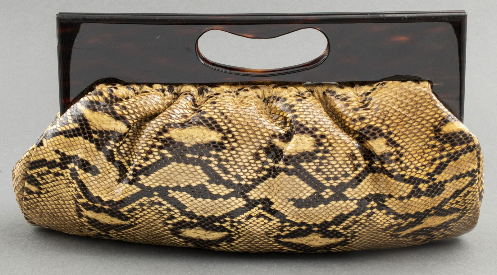 Python-Print And Faux-Tortoise Handbag (1 of 4)