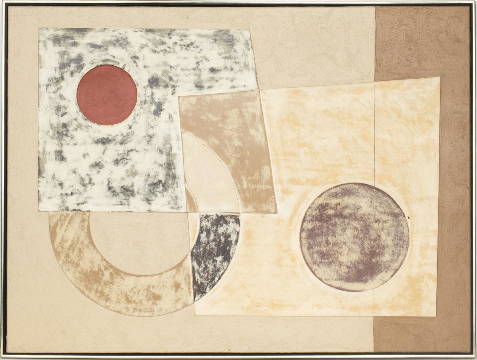 Contemporary Geometric Mixed Media on Canvas (1 of 4)