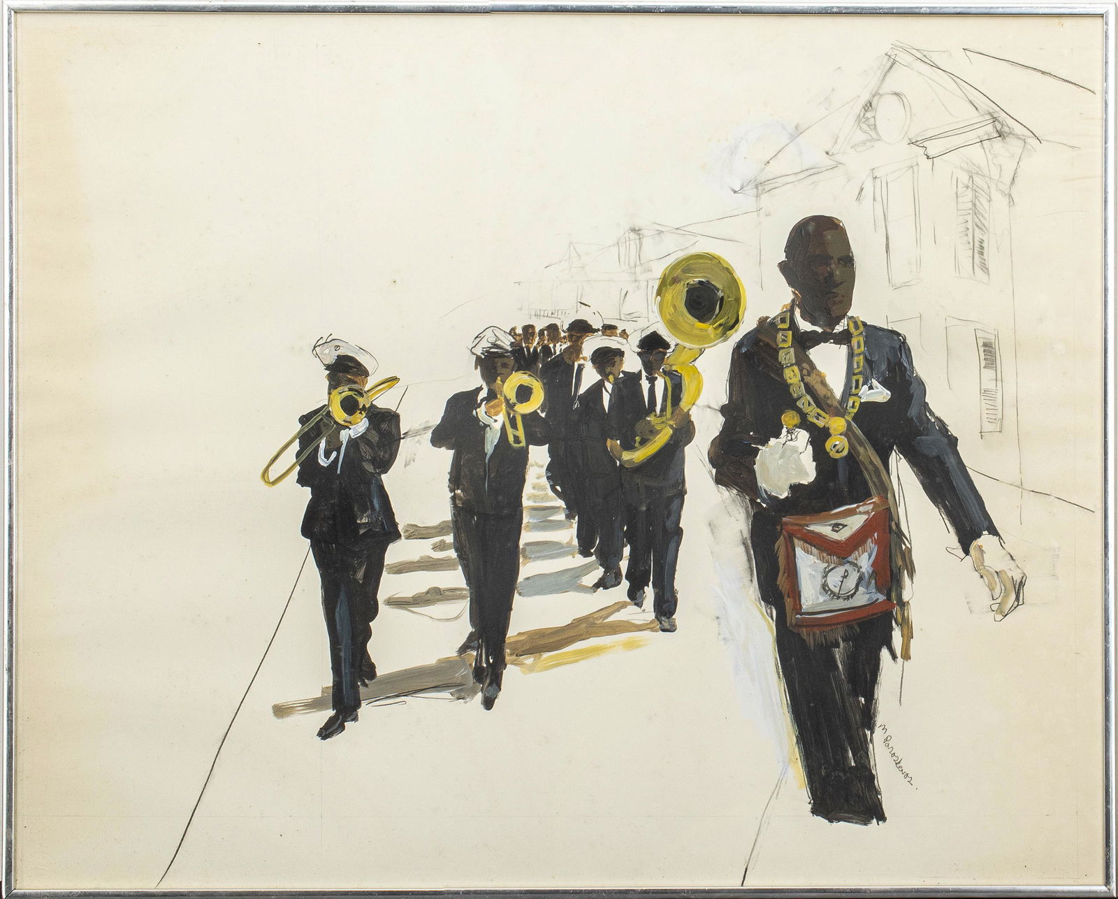 Michael Paraskevas "Parade" Acrylic on Paper (1 of 5)