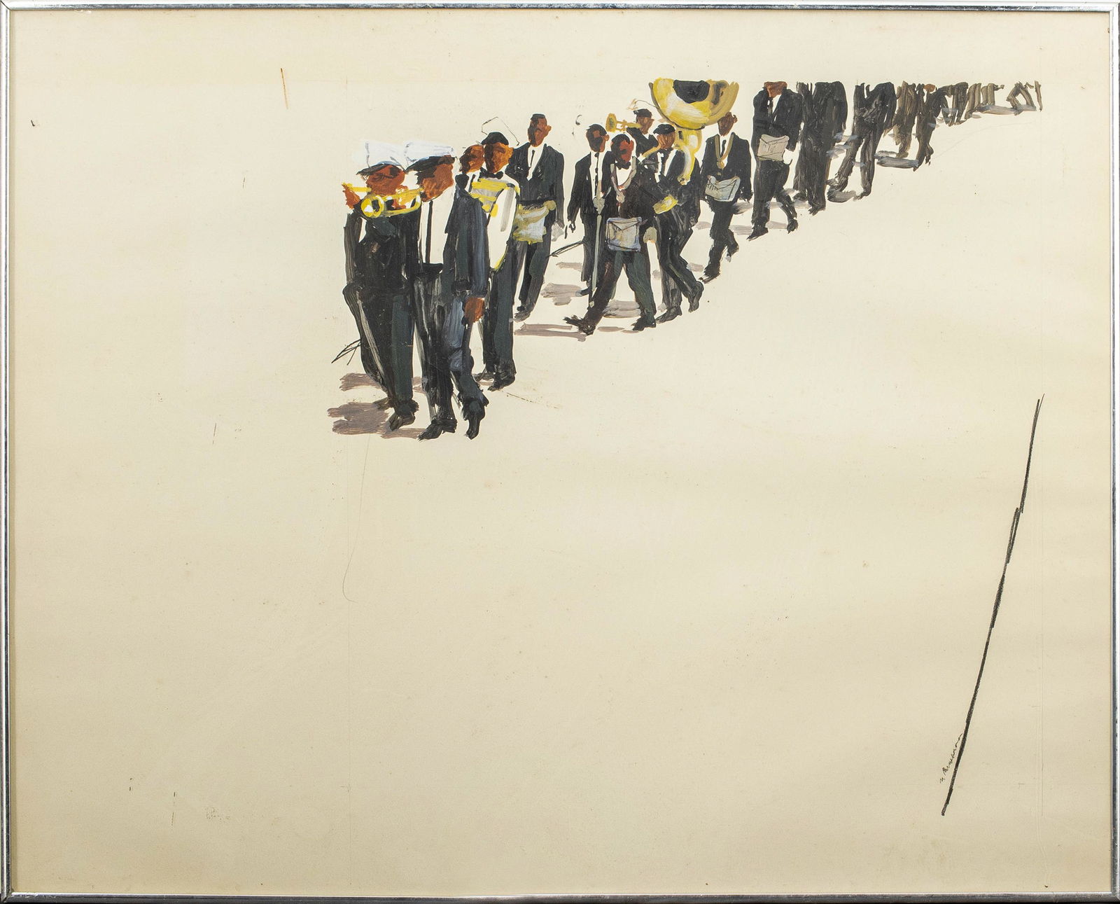 Michael Paraskevas "Marching Band" Acrylic on Paper (1 of 5)