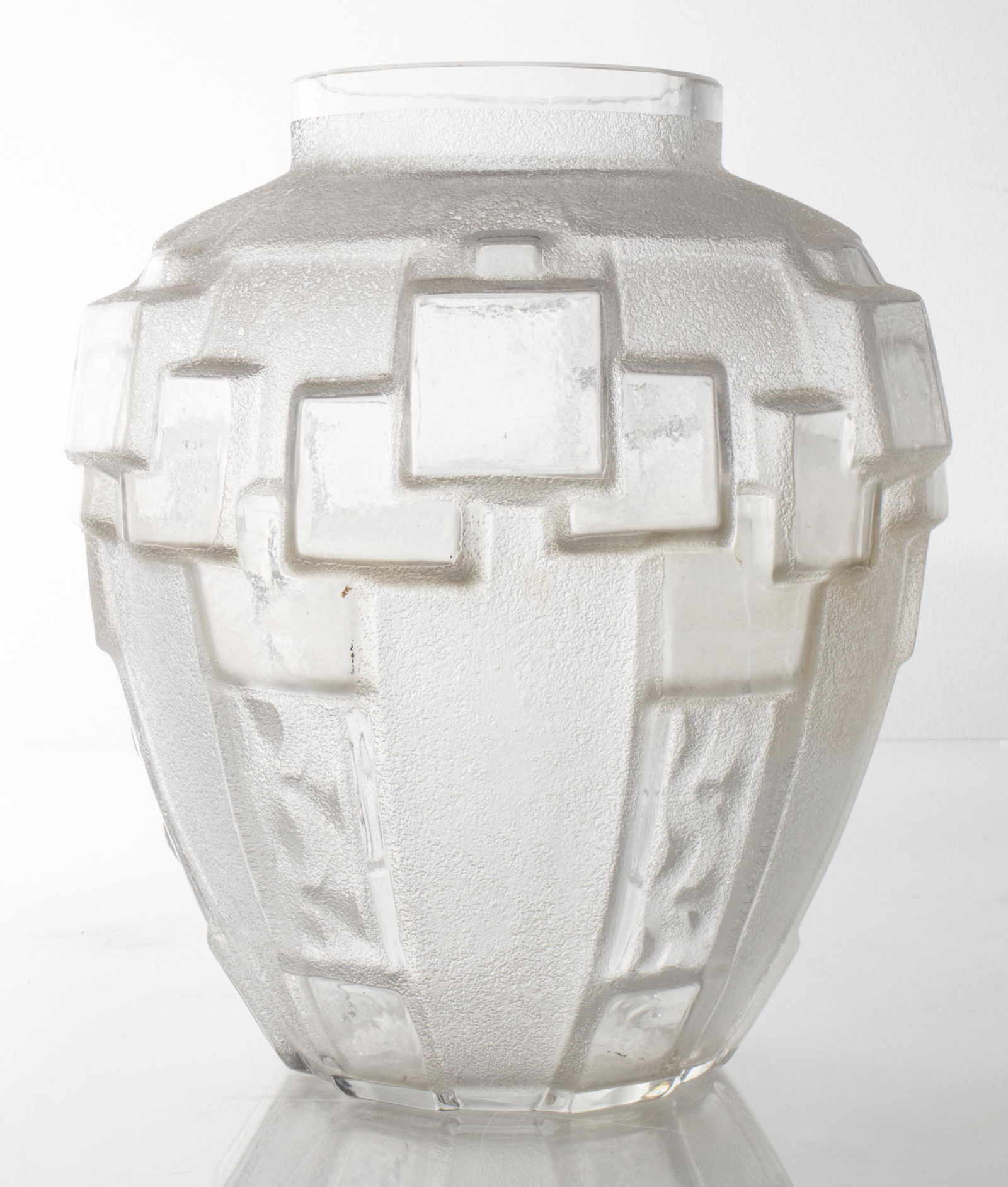 Vercais French Art Deco Moulded Glass Vase (1 of 4)