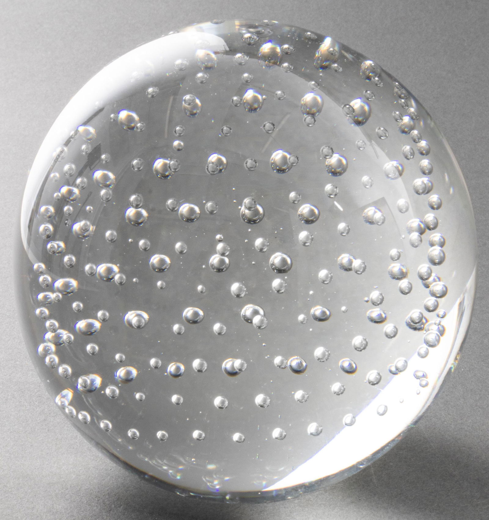 Murano Glass Controlled Bubble Paperweight (1 of 2)