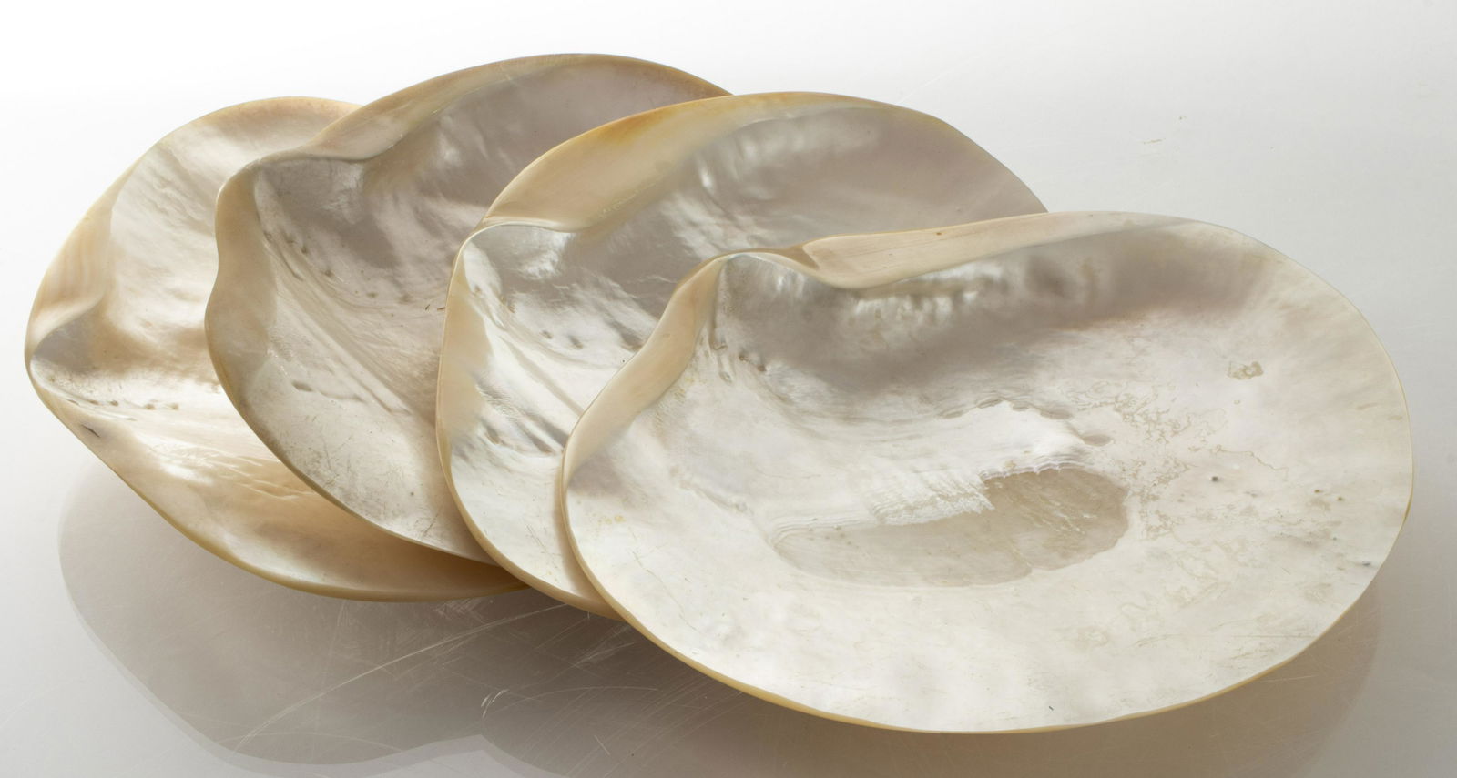 Mother-of-Pearl Shell Caviar Plates, Group of 4 (1 of 2)