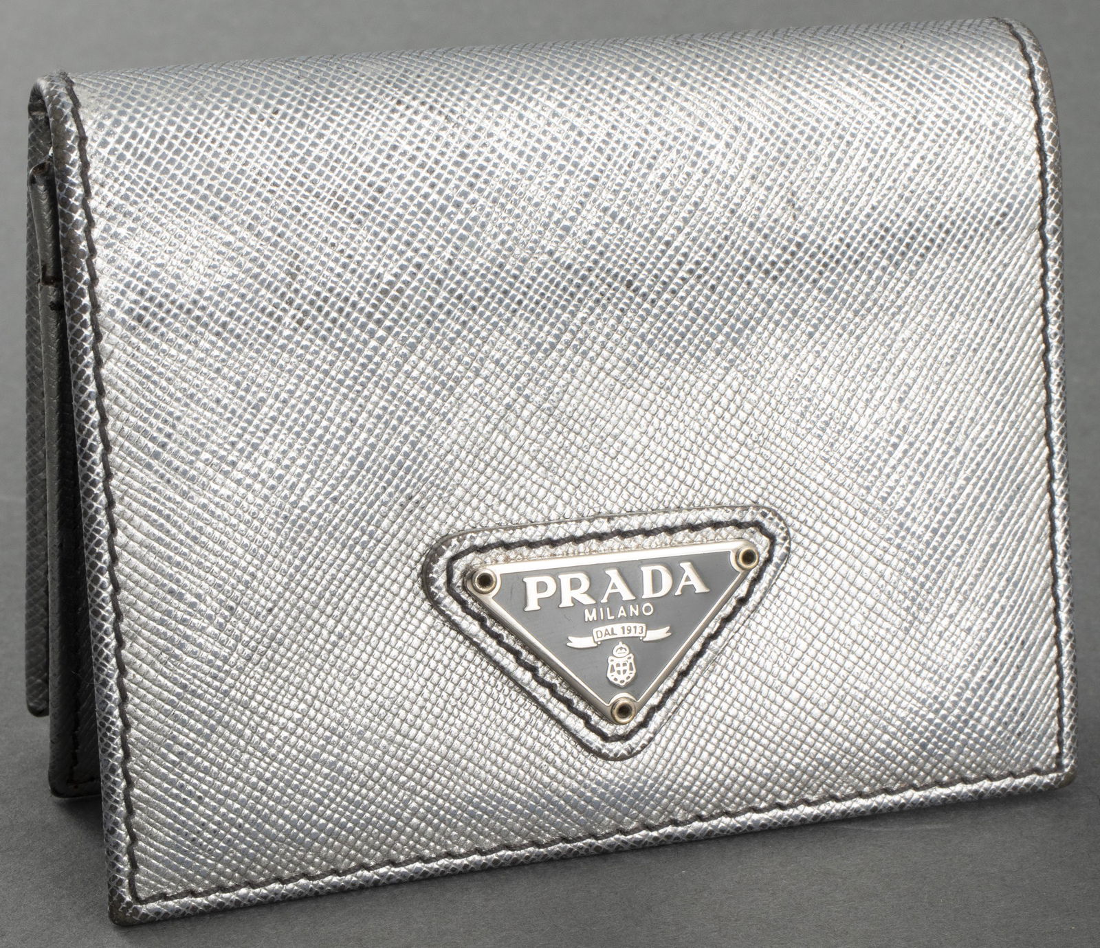 Prada Metallic Leather Compact Wallet (1 of 3)