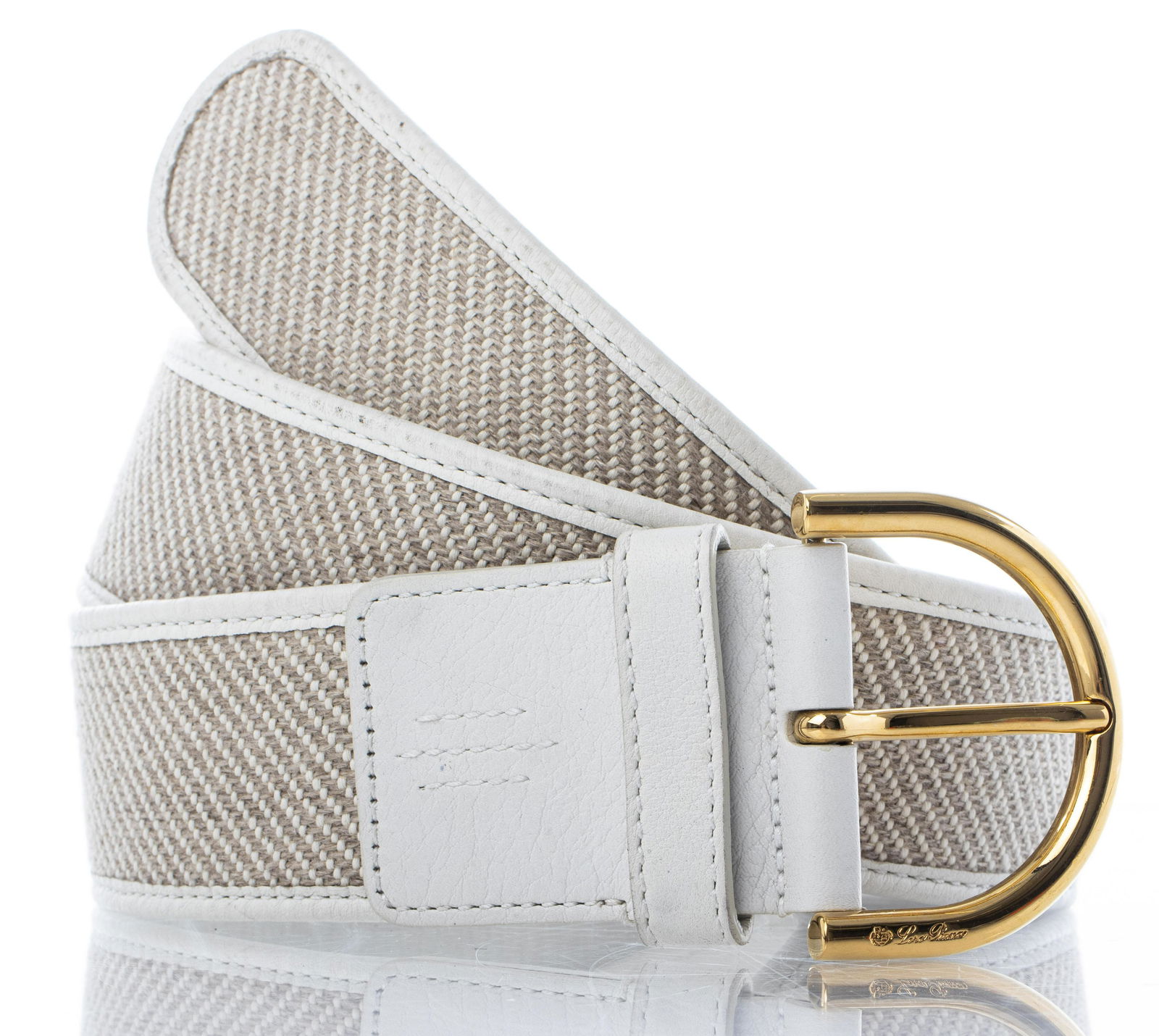 Loro Piana White Leather Belt (1 of 5)