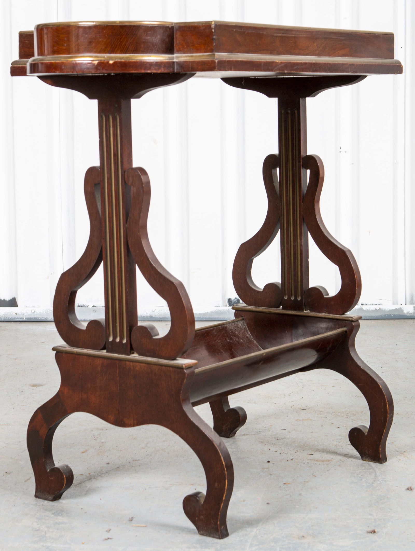 Regency Style Parcel Gilt Lyre Table (1 of 5)