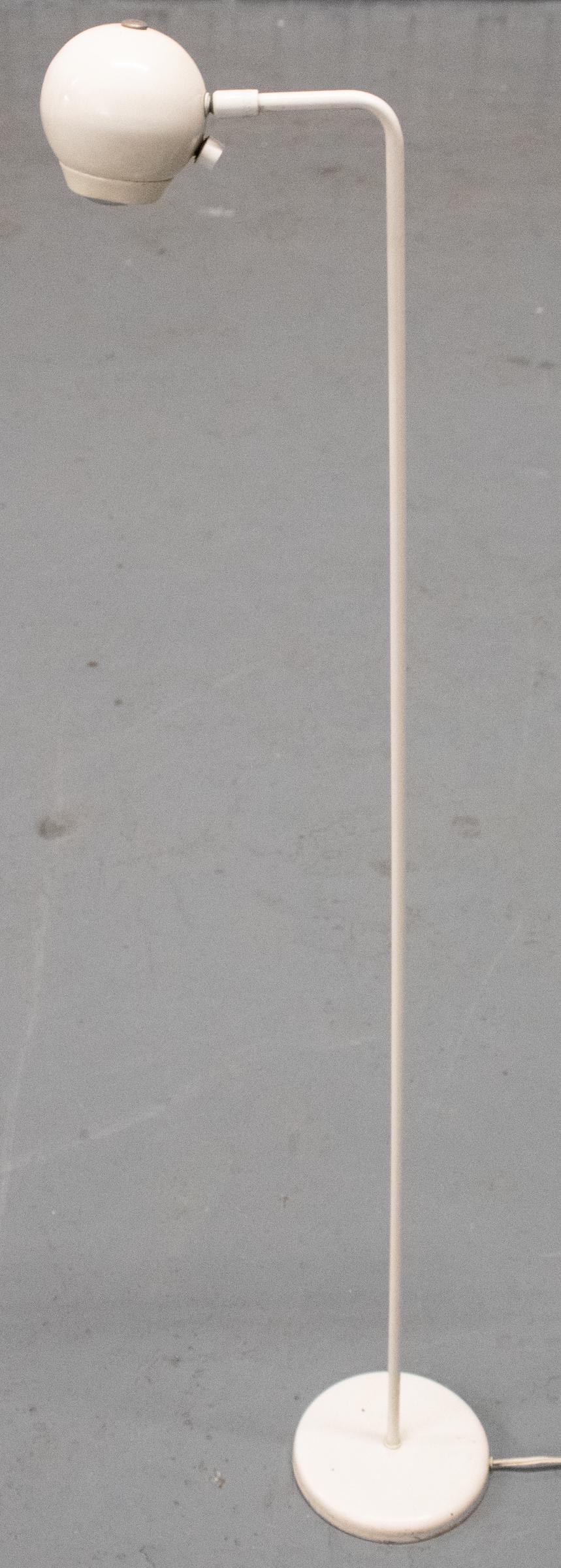 Mid-Century Modern White Enamel Floor Lamp (1 of 3)