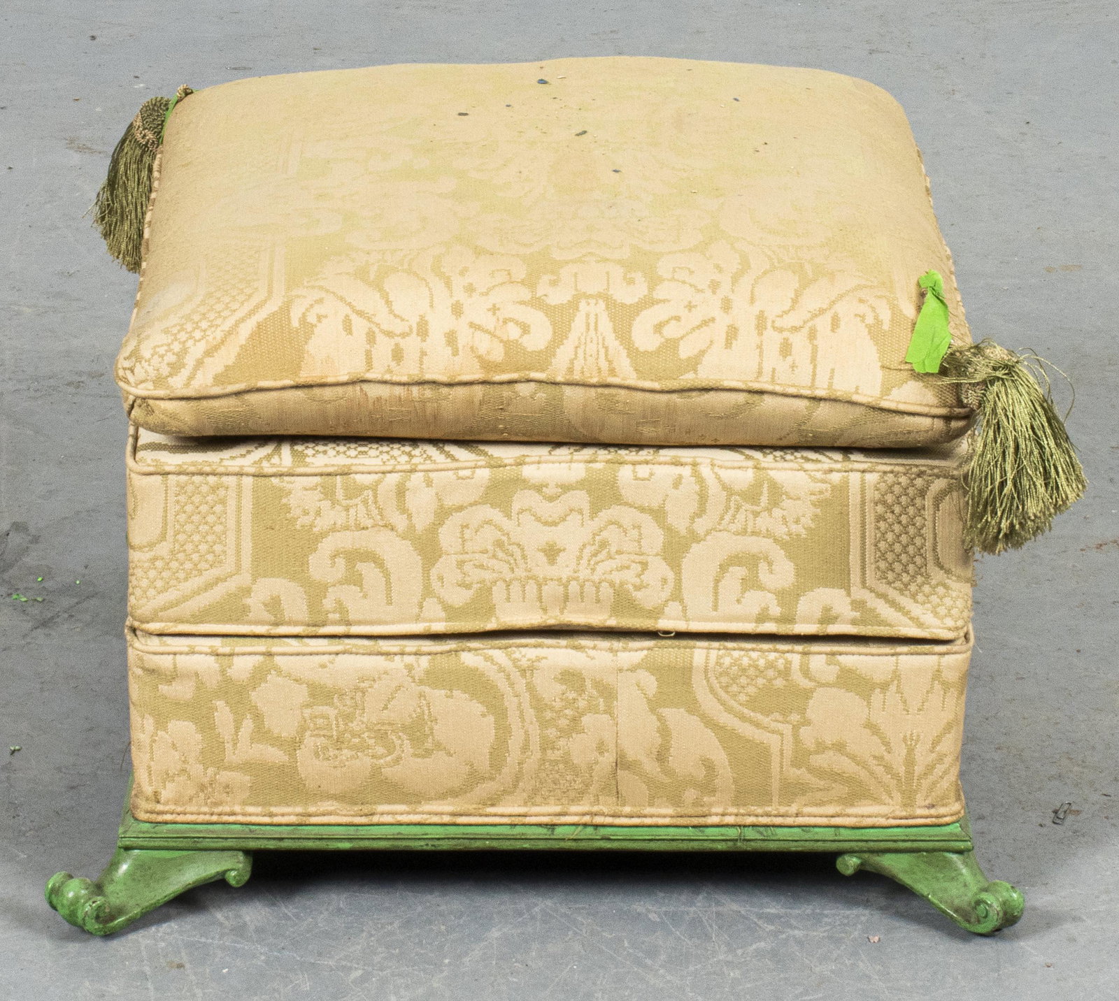 Rococo Style Upholstered Ottoman (1 of 5)