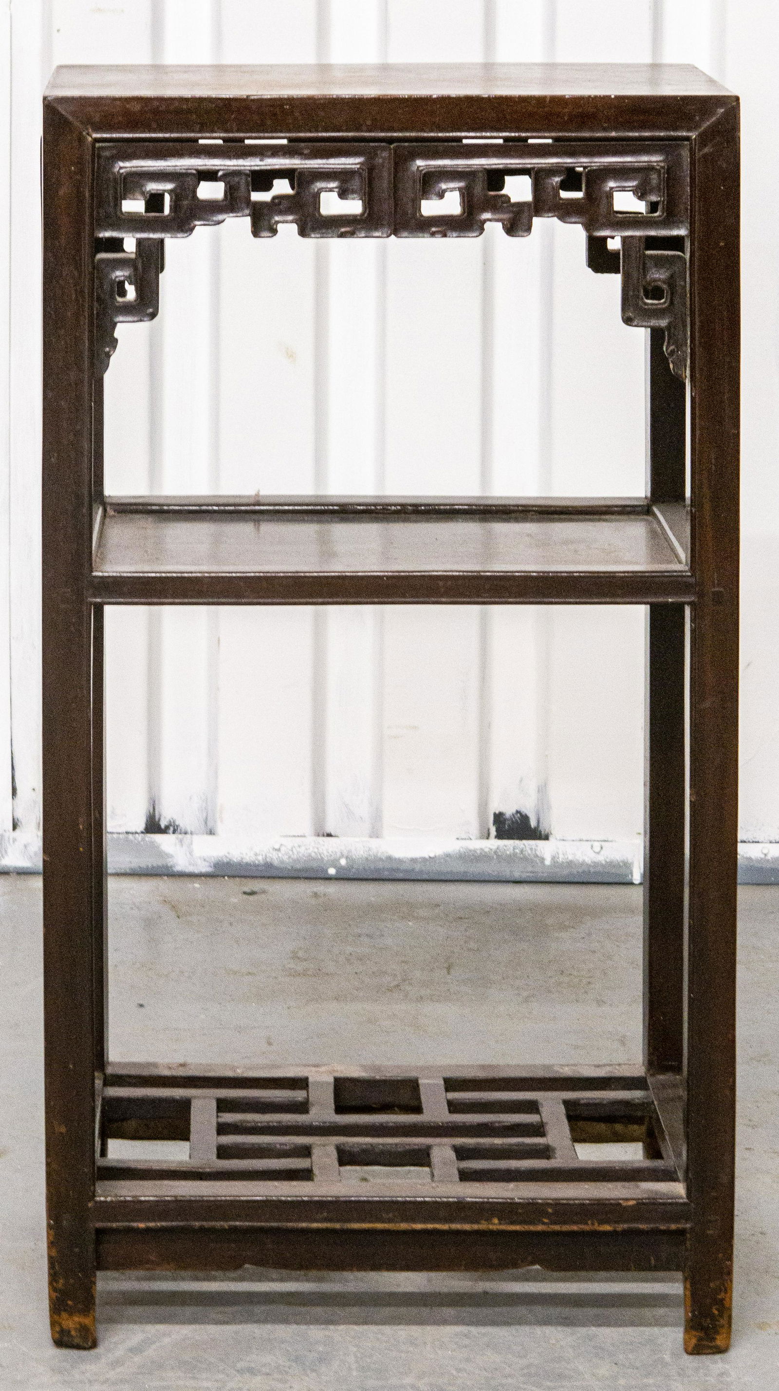 Chinese Carved Hardwood Side Table (1 of 7)