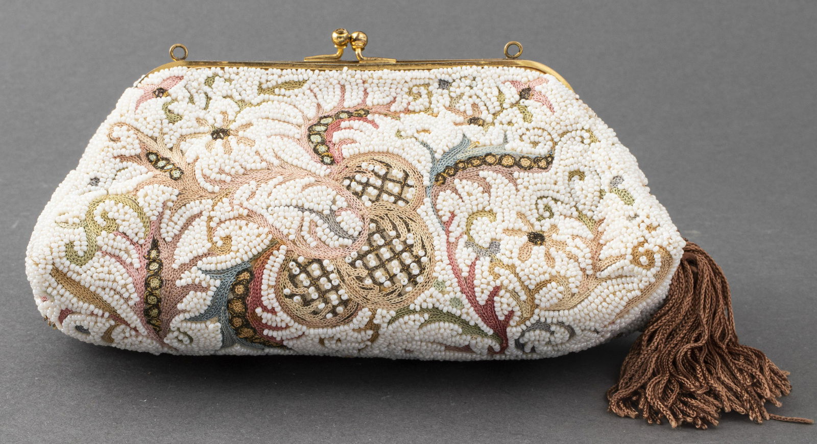 Vintage French Beaded Clutch Handbag (1 of 7)