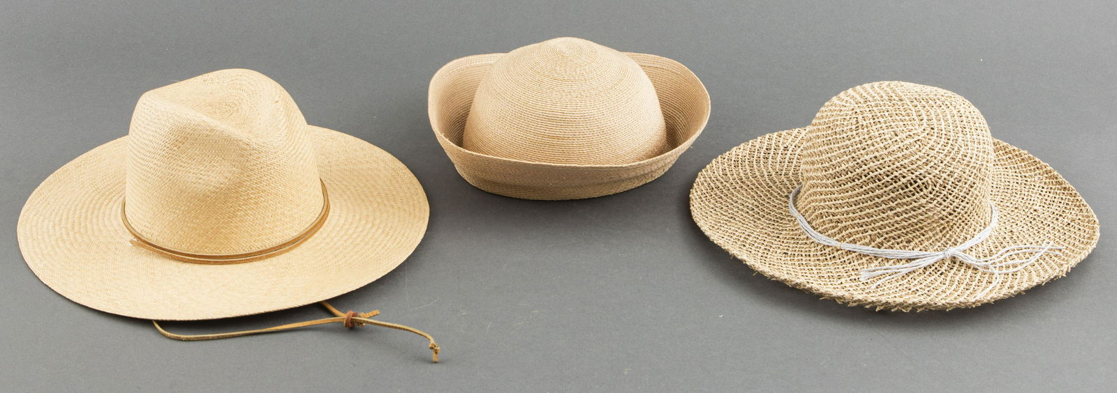 Assorted Straw Hats, Group of 3 (1 of 6)