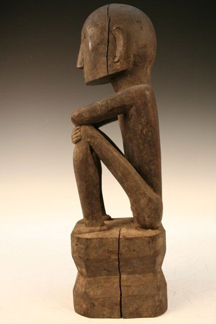 Seated Wood Bulul Figure 19th C. Philippines - 3