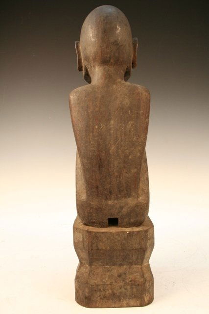 Seated Wood Bulul Figure 19th C. Philippines - 4