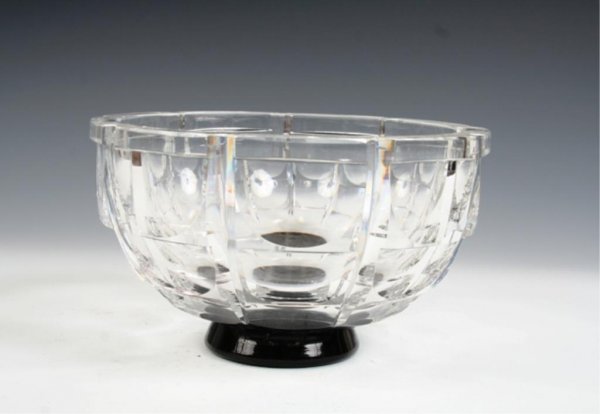 Orrefors Signed Cut-Glass Bowl c. 1930 - 5
