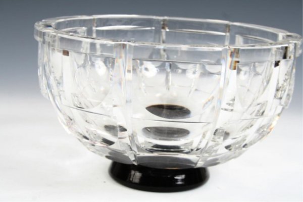 Orrefors Signed Cut-Glass Bowl c. 1930 - 6