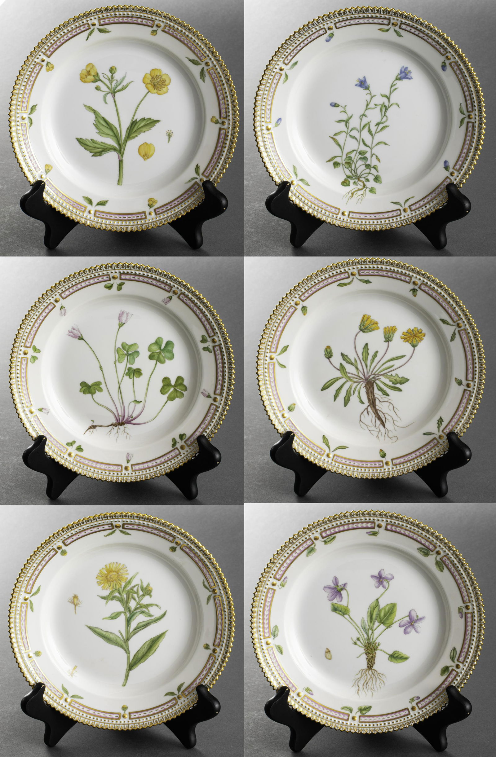 Royal Copenhagen "Flora Danica" Salad Plates, 6 (1 of 11)