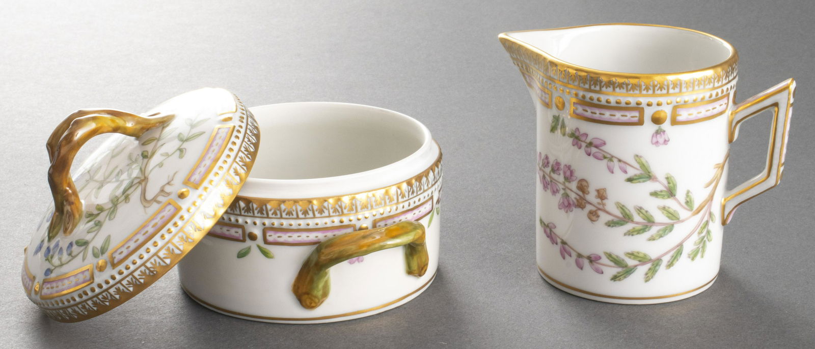 Royal Copenhagen "Flora Danica" Cream & Sugar (1 of 10)