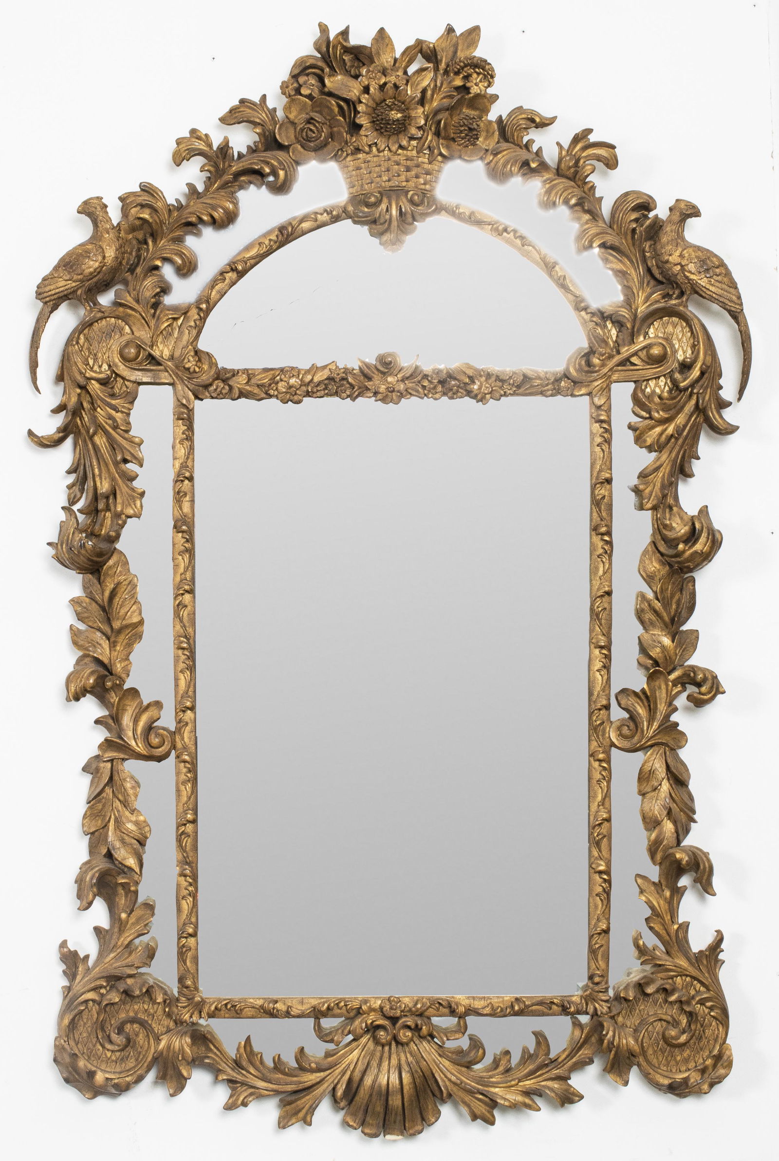Large Rococo Style Carved Giltwood Mirror (1 of 5)