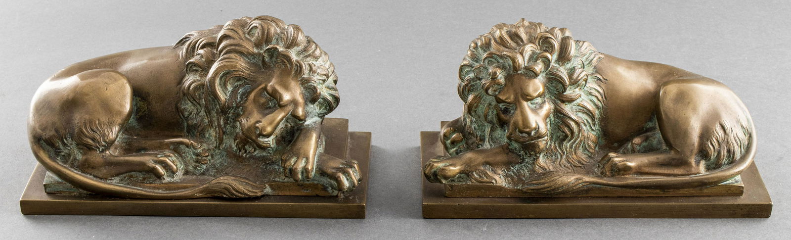 Canova Bronze Lion Sculptures, Pair (1 of 10)