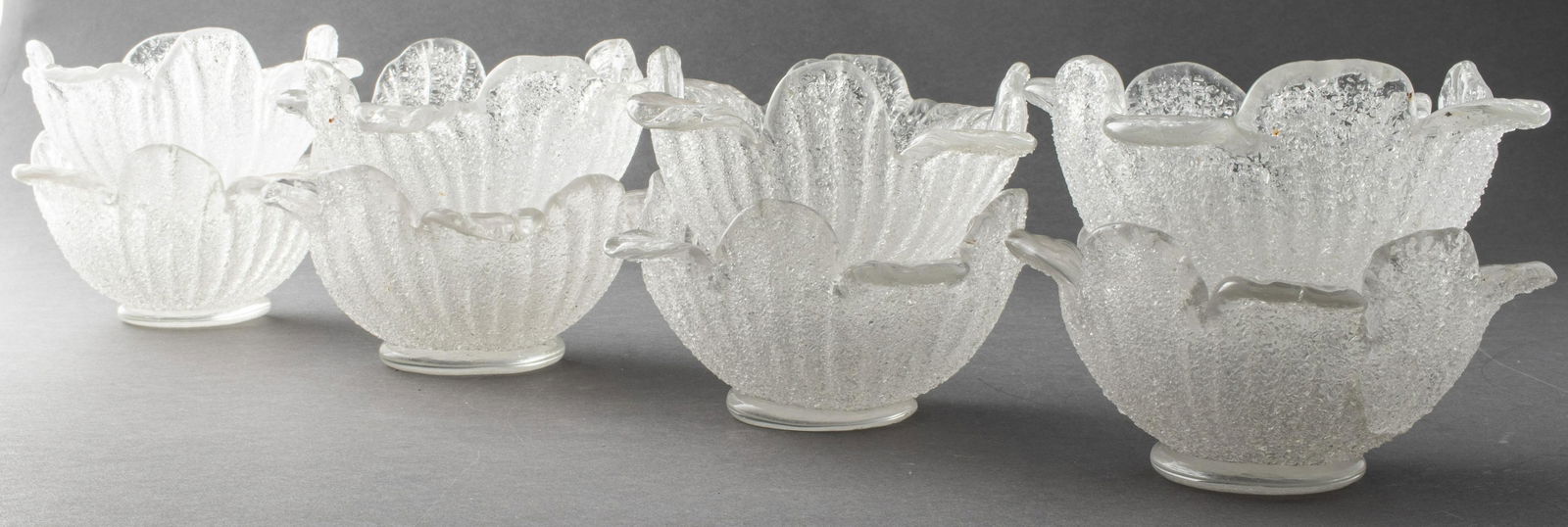 Venetian Murano Clear Macette Glass Bowls, 8 (1 of 5)