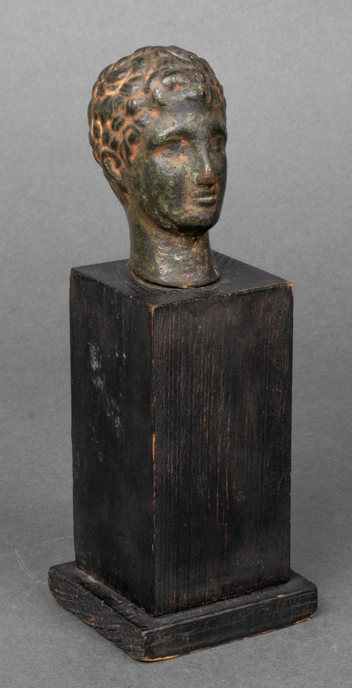 Hellenistic Bronze Man's Head Artifact (1 of 4)