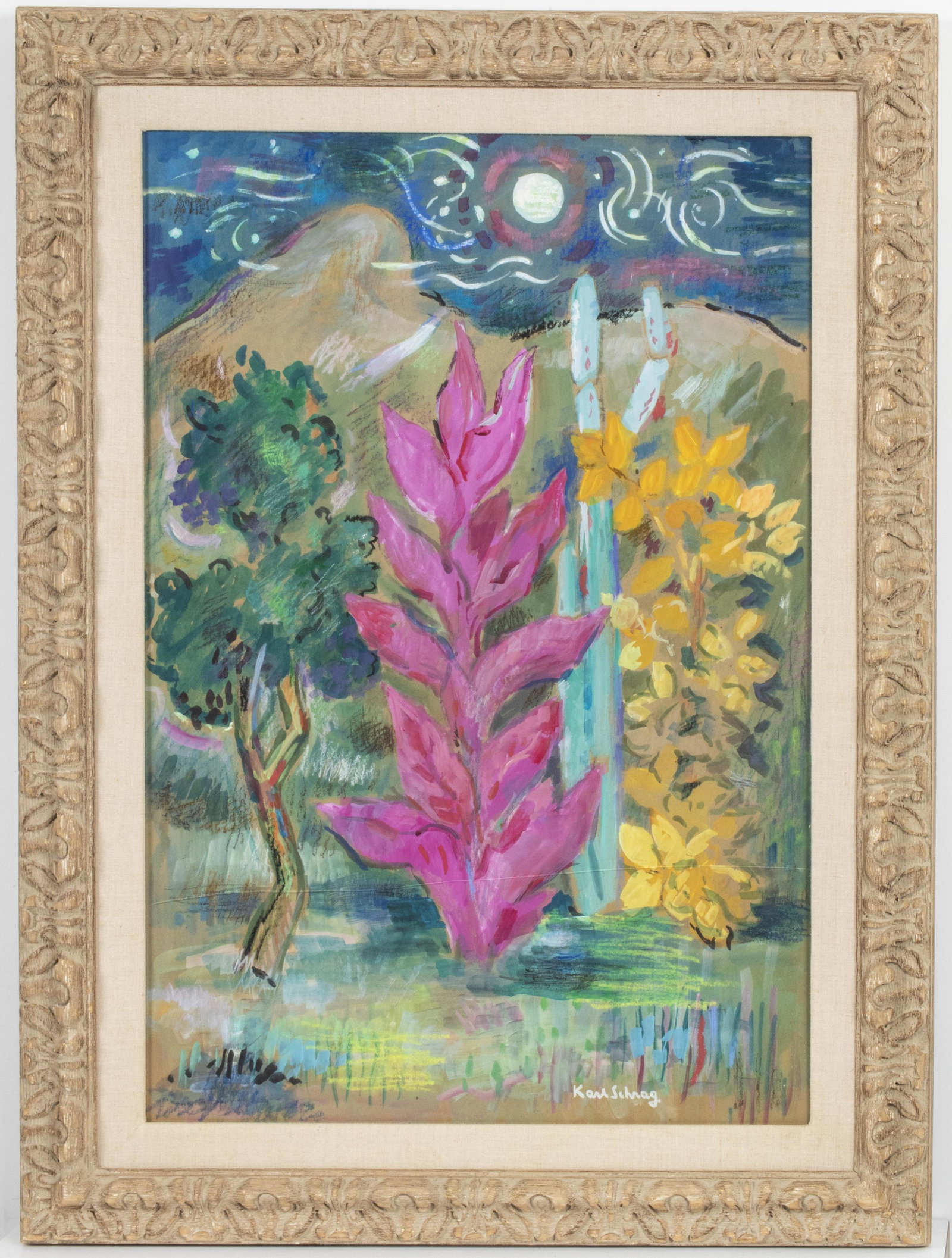 Karl Schrag Expressionist Landscape Mixed Media (1 of 8)