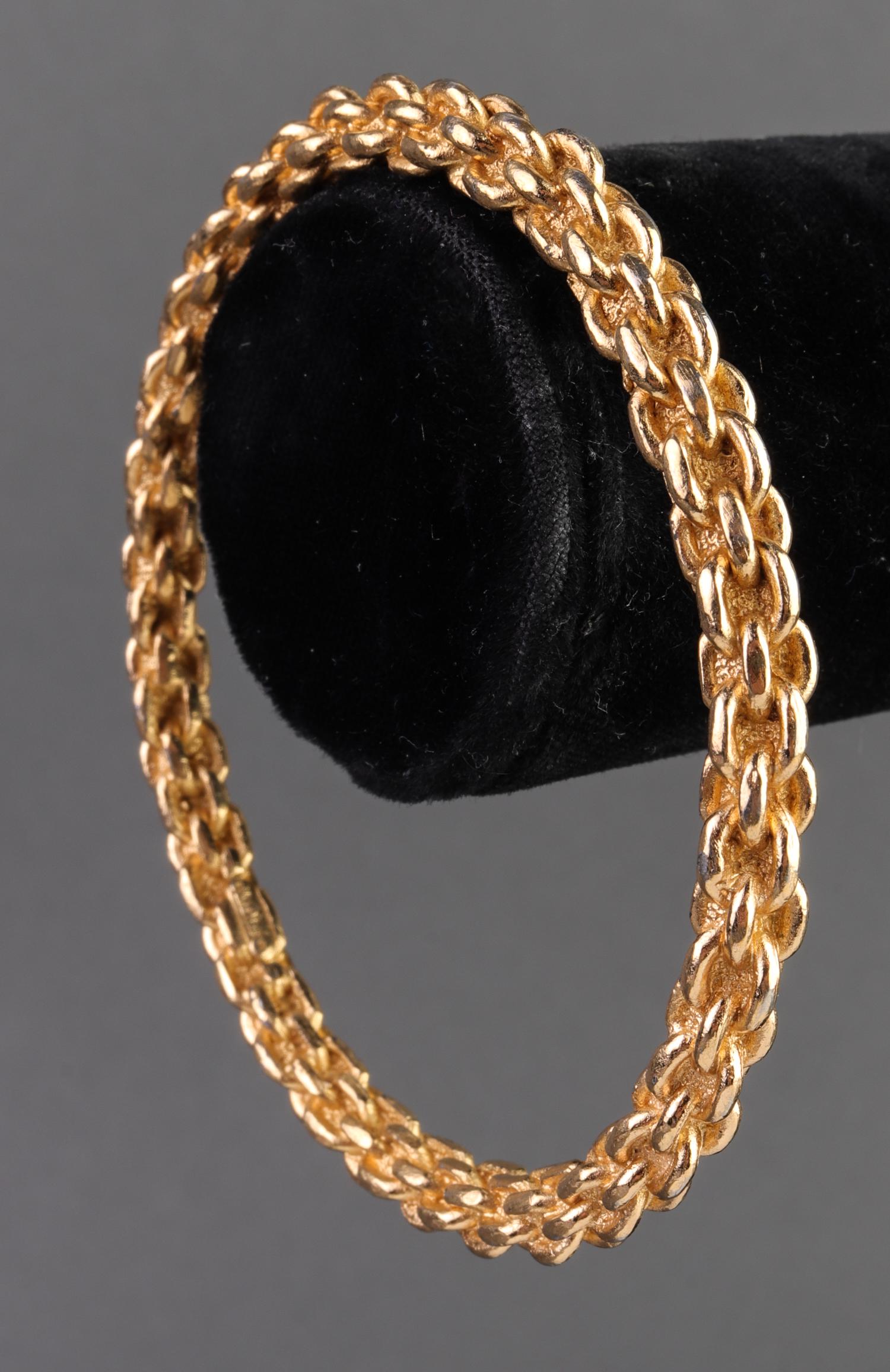 Christian Dior Chain Motif Rigid Bangle Bracelet (1 of 3)