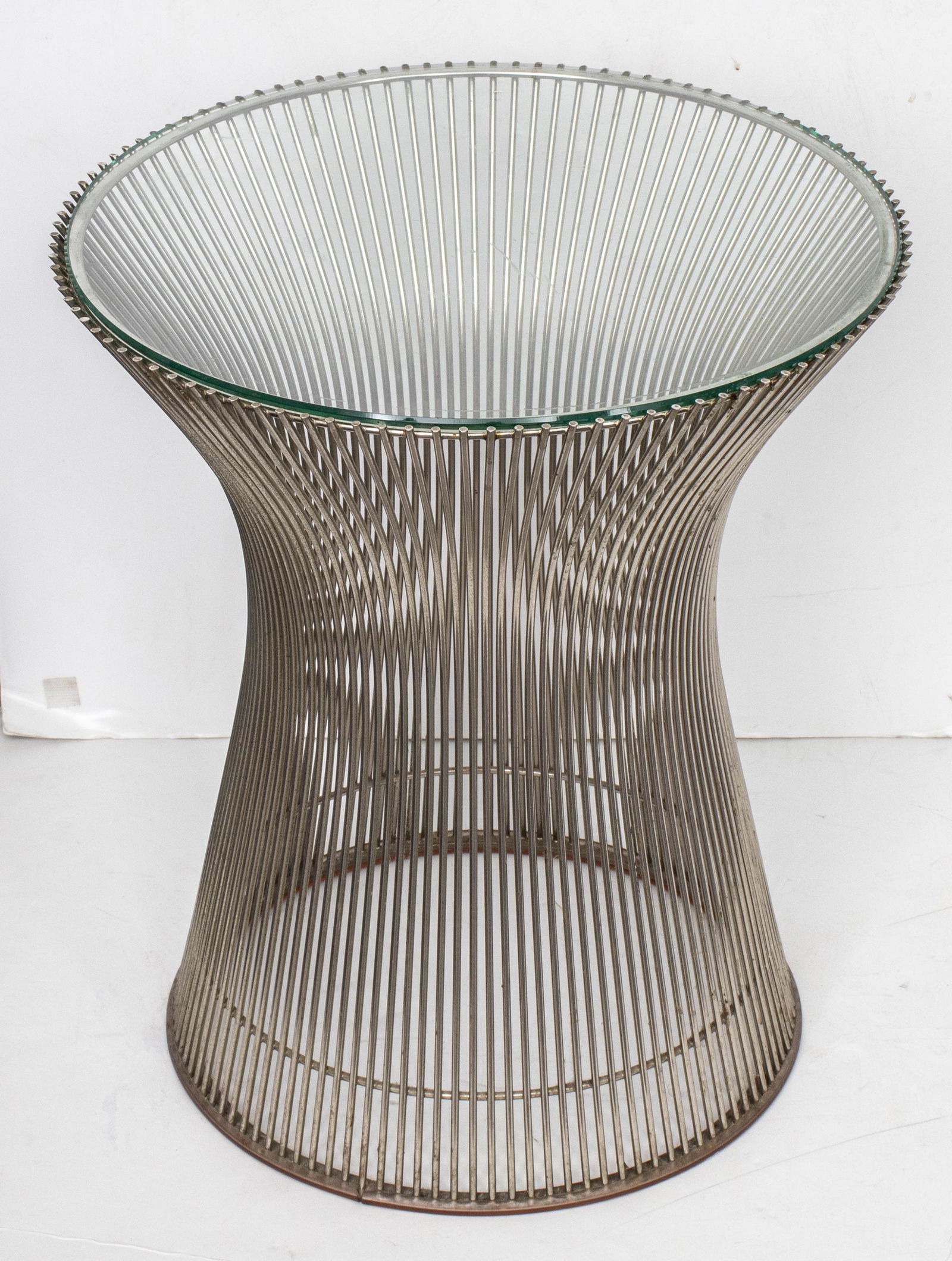 Warren Platner for Knoll Glass & Steel Side Table (1 of 4)
