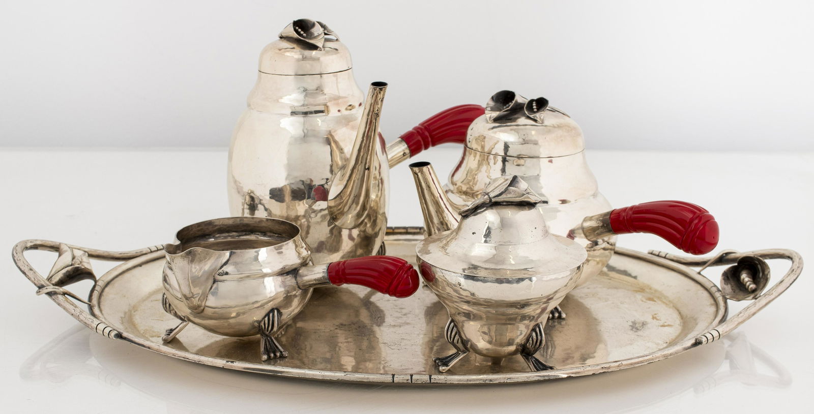William DeMatteo Modern Silver Tea Service, 5 Pcs. (1 of 14)