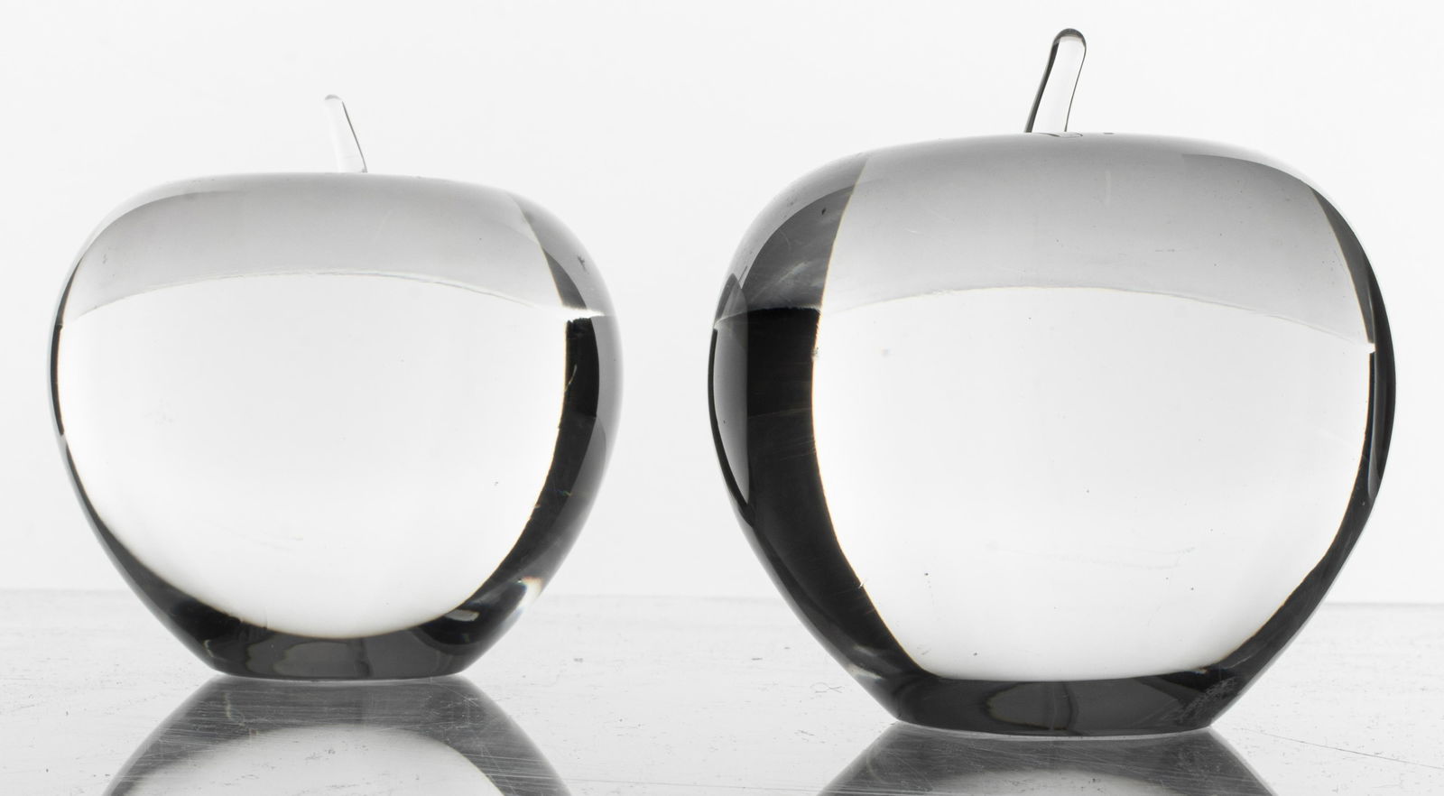 Tiffany & Company Crystal Apple Paperweights, Pair (1 of 5)