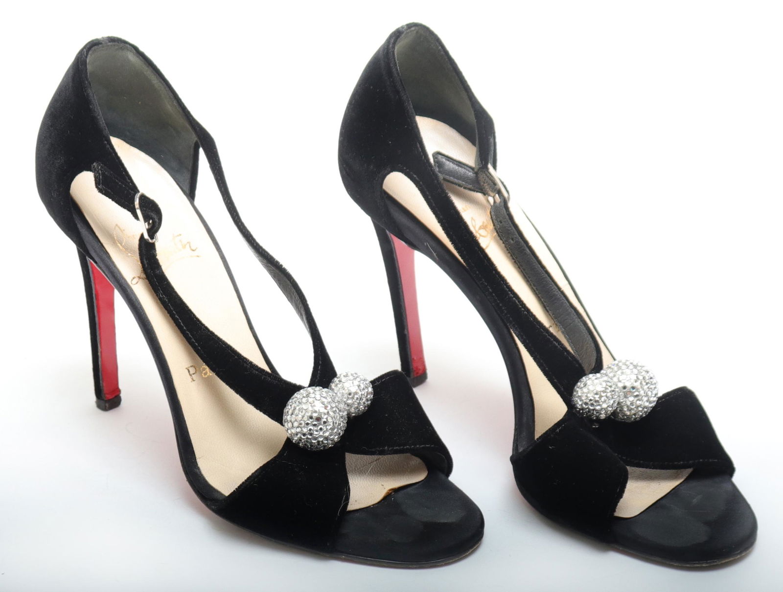 Christian Louboutin Velvet & Crystal Bauble Pumps (1 of 5)