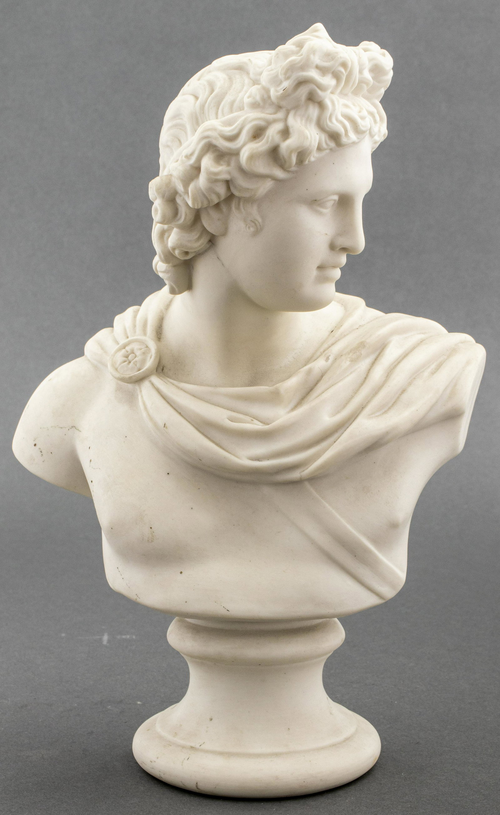 Bisque Porcelain Bust of Apollo (1 of 5)