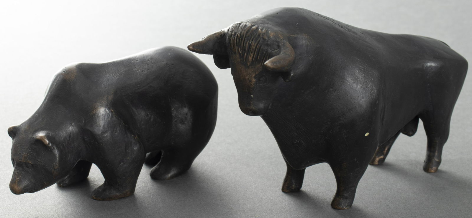 Stock Exchange Bear And Bull Bronze Sculptures, 2 (1 of 7)
