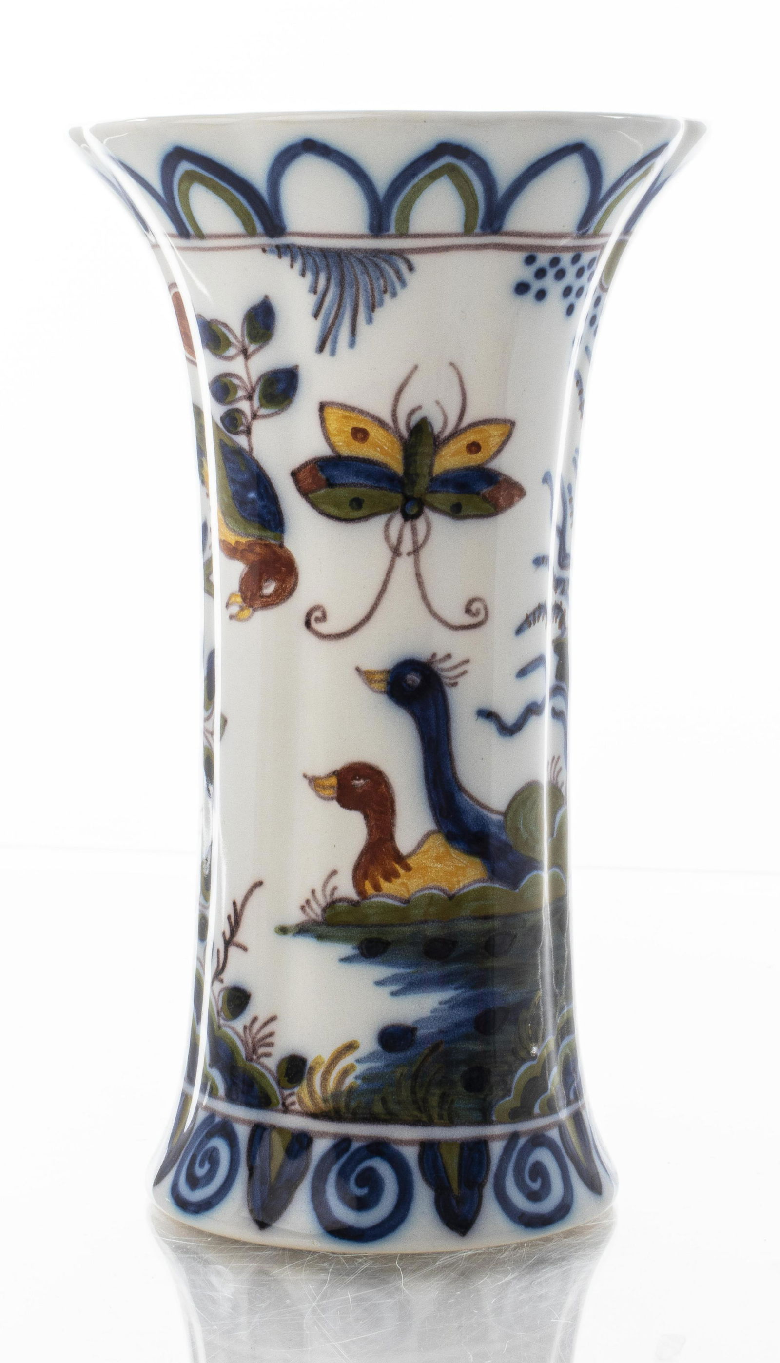 Dutch Makkum Handpainted Porcelain Vase (1 of 8)
