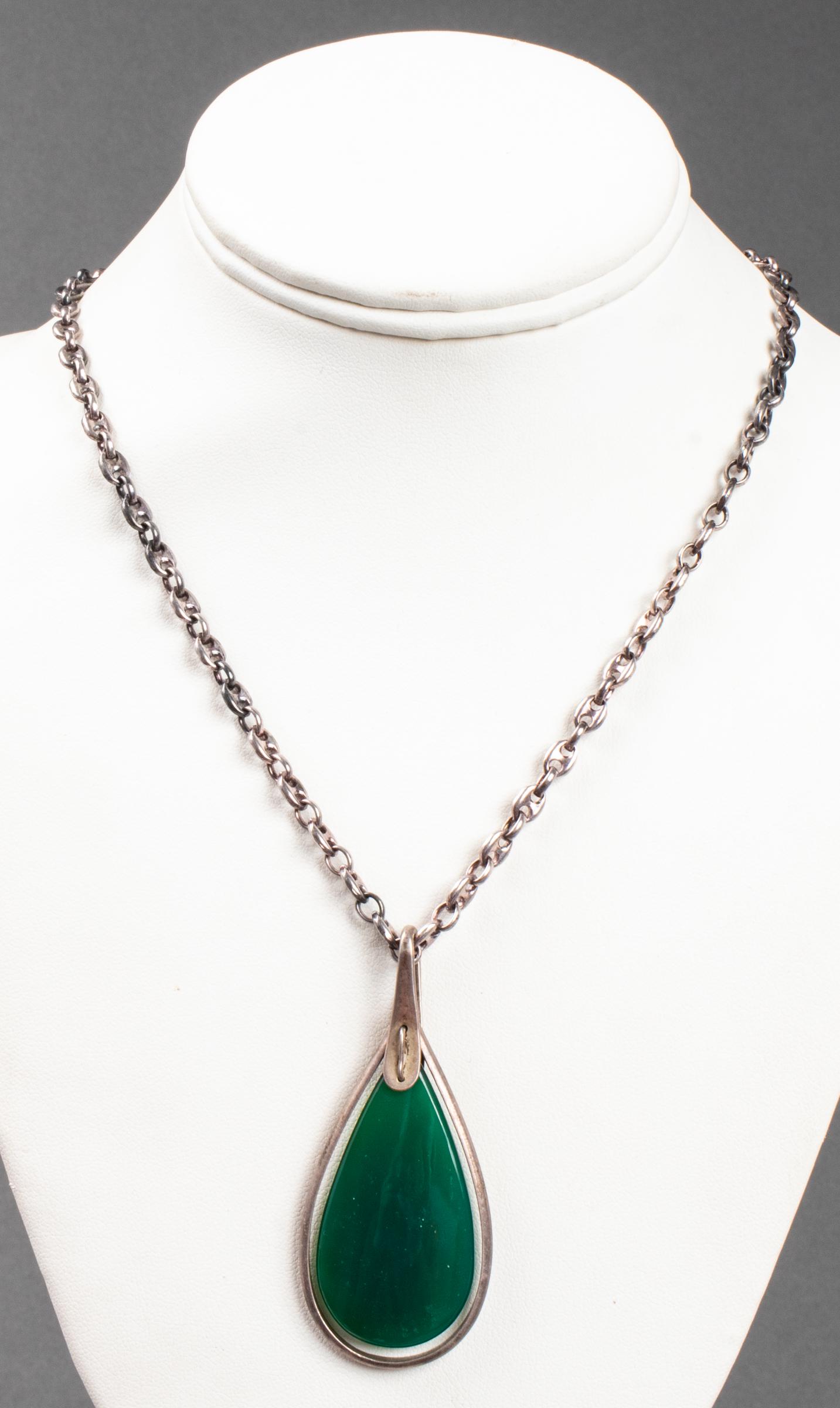 Jules Brenner Silver & Chalcedony Necklace (1 of 4)